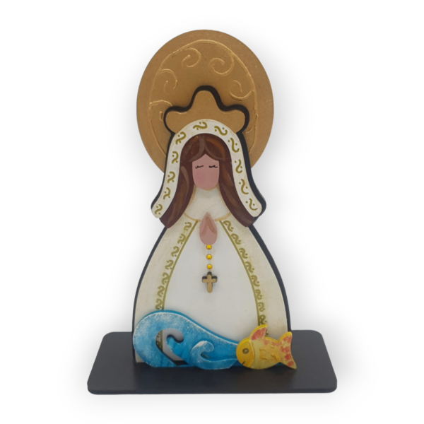 Virgen del Valle Figura artesanal en madera pintada a mano